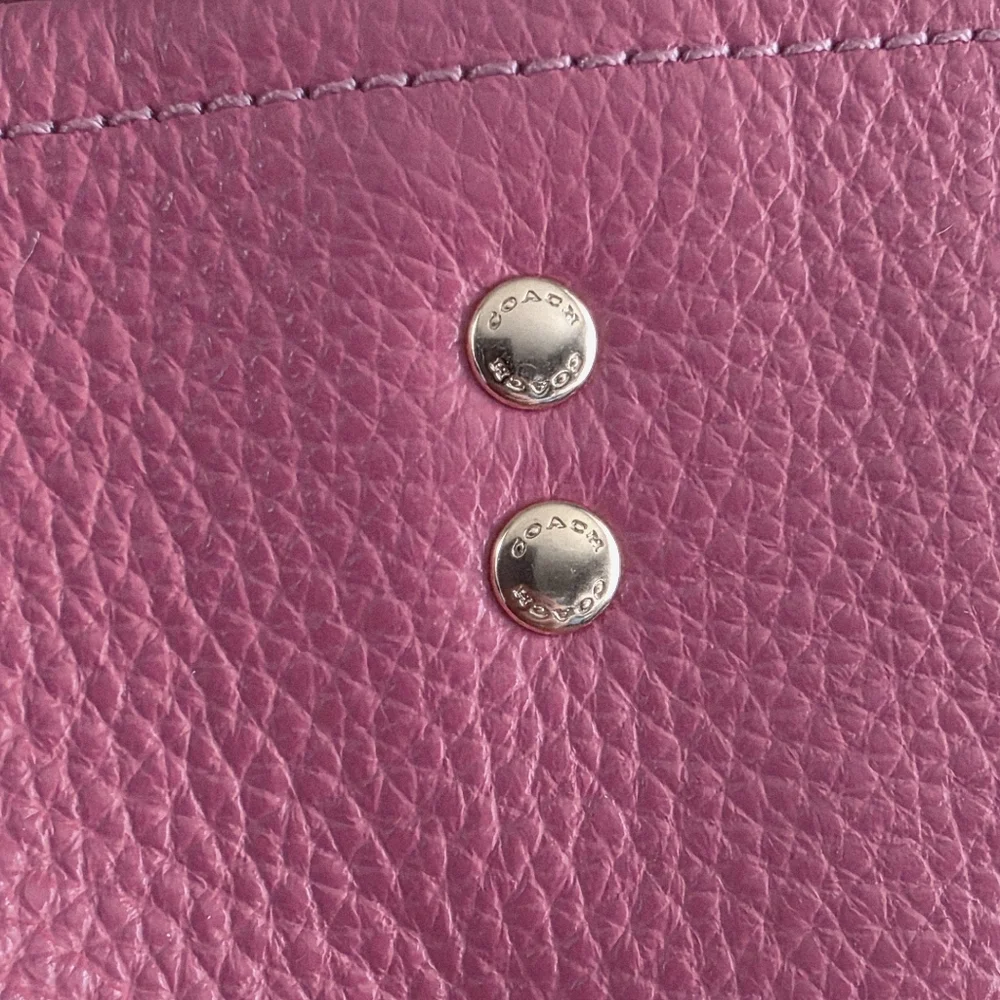 Coach C3078 Dempsey Tote Pink Pebbled Leather Shoulder Bag